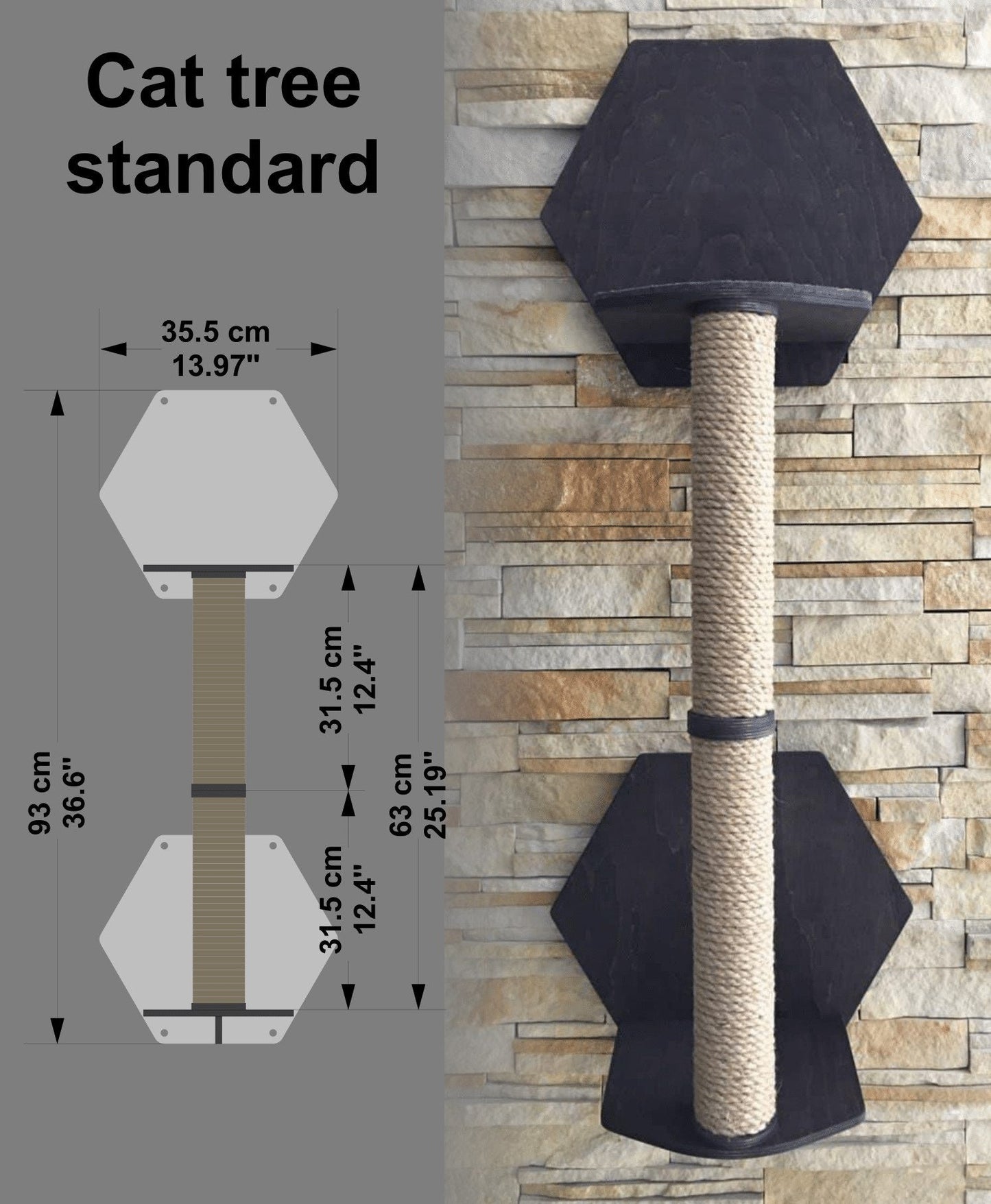 Cats Tree Modern Cat Furniture Large Cat Tree Gift for Cat Lover Cat House Cat Shelf Cat Wall Tree Modern Wall Decor Wood Cat Tree Tower
