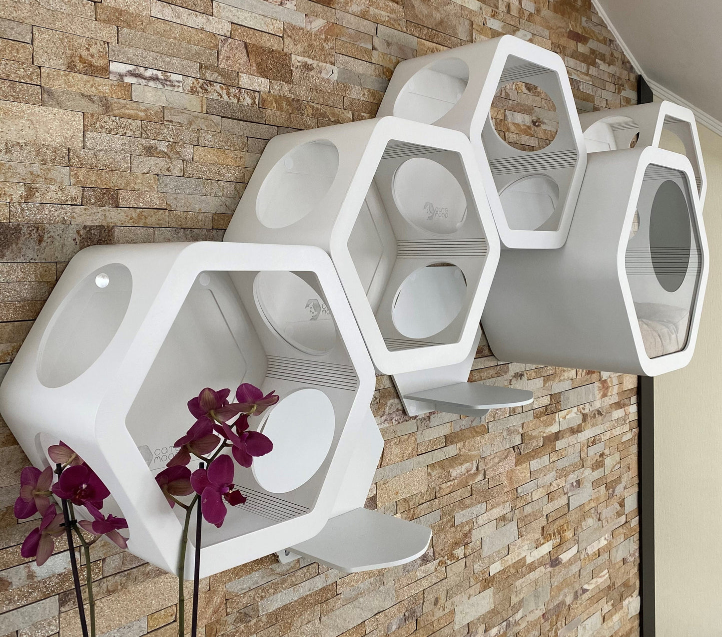 Cat Hexagon Cat Shelves Modern Cat Furniture Play House for Cat Large Cat Bed House for Big Cat Gift for Cat Lover Cat Wall Tree Modern Wall