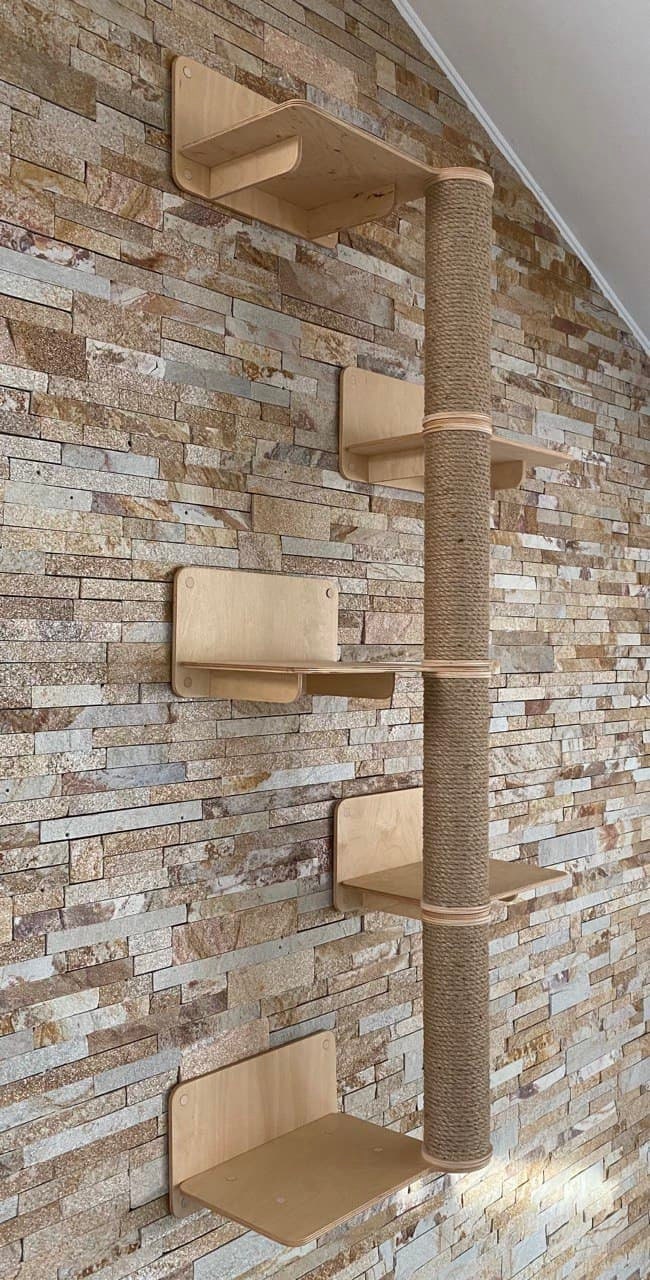 Cat Tree Cat Tree Tower Modern Cat Furniture Wooden Cat Tree Modern Cat Scratching Post Wall Cat Scratcher Cat Gift for Cat Lovers Cat Toys