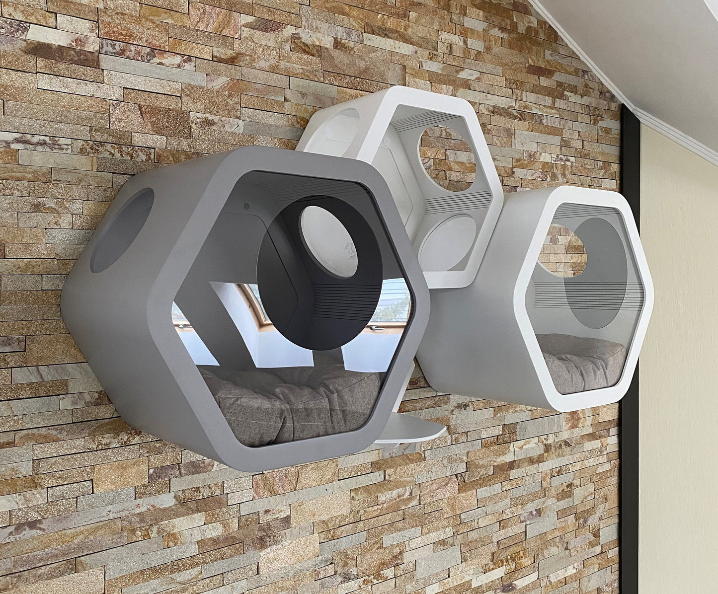 Cat Wall Furniture Cat House Modern Cat Furniture Cat Bed Cat Shelves Cat Wall Tree Cat Toys Gift for Cat Lover Gift Cat Furniture Hexagon