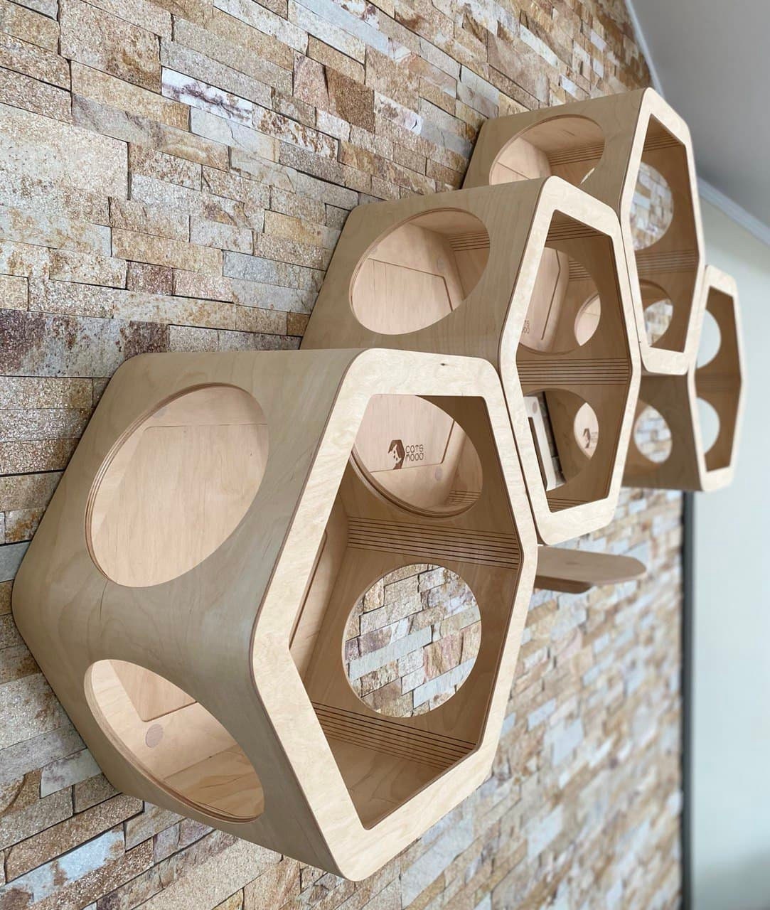 Cat Hexagon Cat Shelves Modern Cat Furniture Play House for Cat Large Cat Bed House for Big Cat Gift for Cat Lover Cat Wall Tree Modern Wall