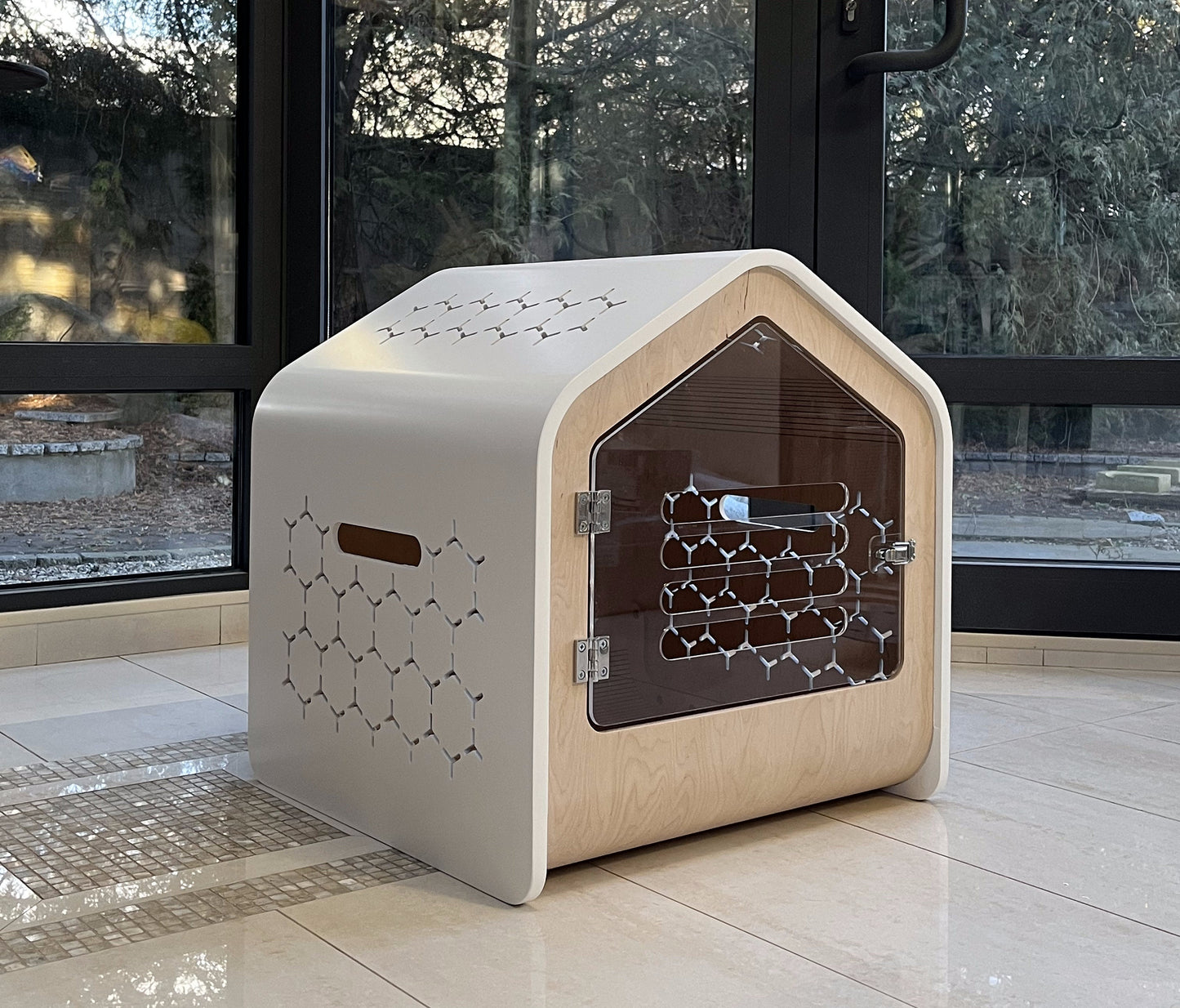 Dog House Modern Dog Crate Wooden Dog Kennel Dog Bed Dog Furniture Pet Crates Indoor Dog House Wood Dog House Dog Cage House for Dogs