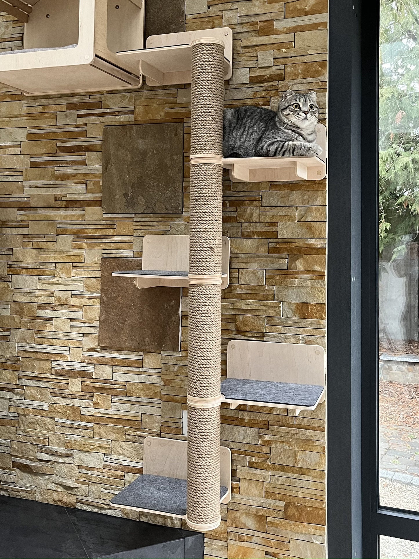 Cats tree for cats Cat tree modern Cats tree wood Cat scratcher Modern cat furniture Gift for cat lover Cat gift Cat shelf Cat wall tree
