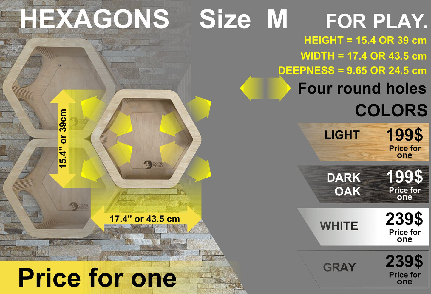 Cat hexagon shelf Modern cat furniture Wall mounted cat bed Cat wall shelves Hexagonal cat shelves Cat bed Wall cat tree Cat wall set gift