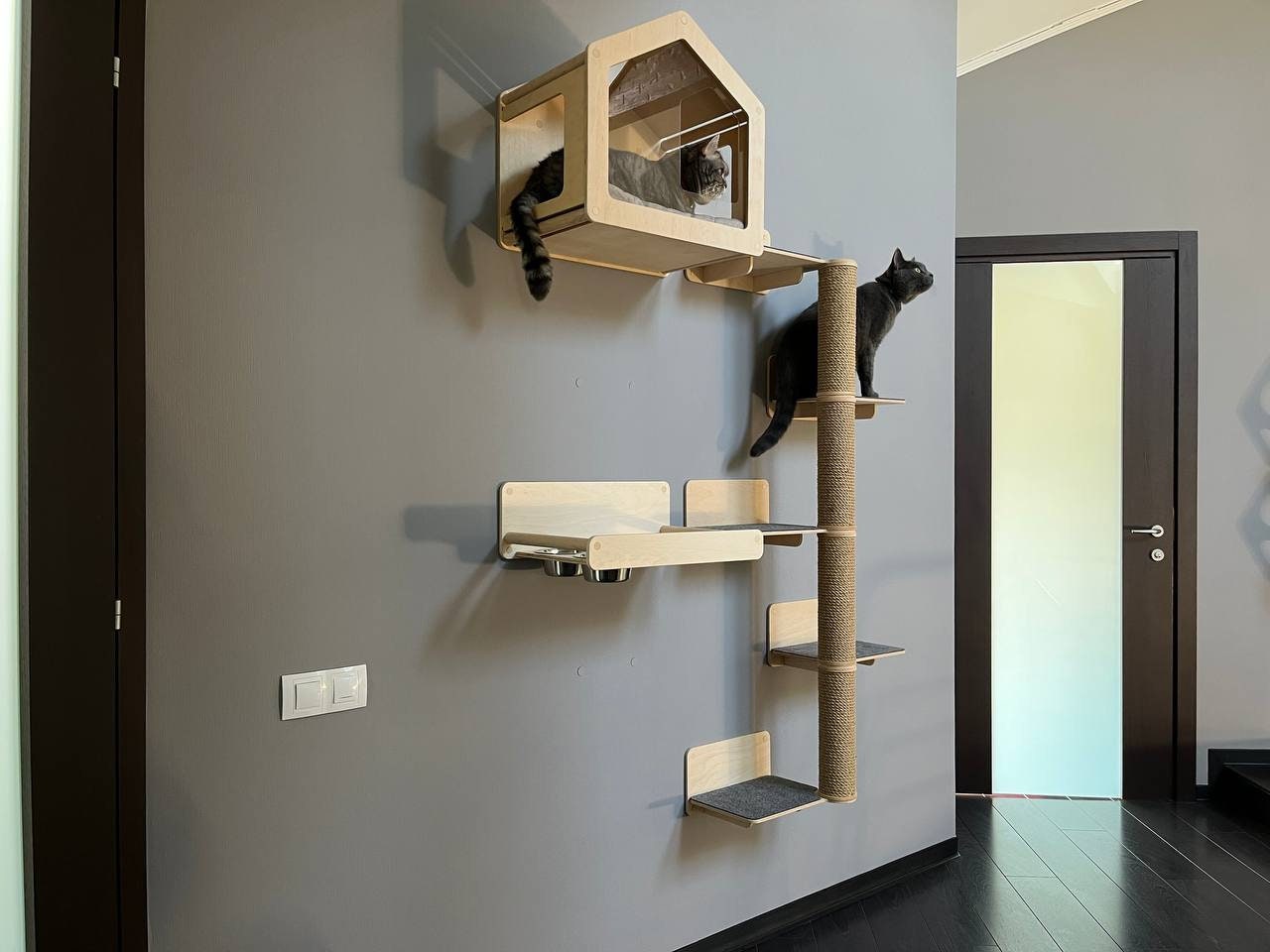 Cat wall furniture set Cat wall house Wall cat bed Cat shelf for walls Cat wall shelves Wooden cat bed Wall cat tree Cat house Gift for cat