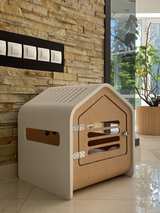Dog House Modern Dog Crate Wooden Dog Kennel Dog Bed Dog Furniture Pet Crates Indoor Dog House Wood Dog House Dog Cage House for Dogs