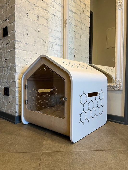 White Dog House Pet House for Dogs Wood Dog Crate Dog Furniture Dog Cage Dog House Indoor Pet Crate Pet Furniture Dog Bed Gifts for Dogs