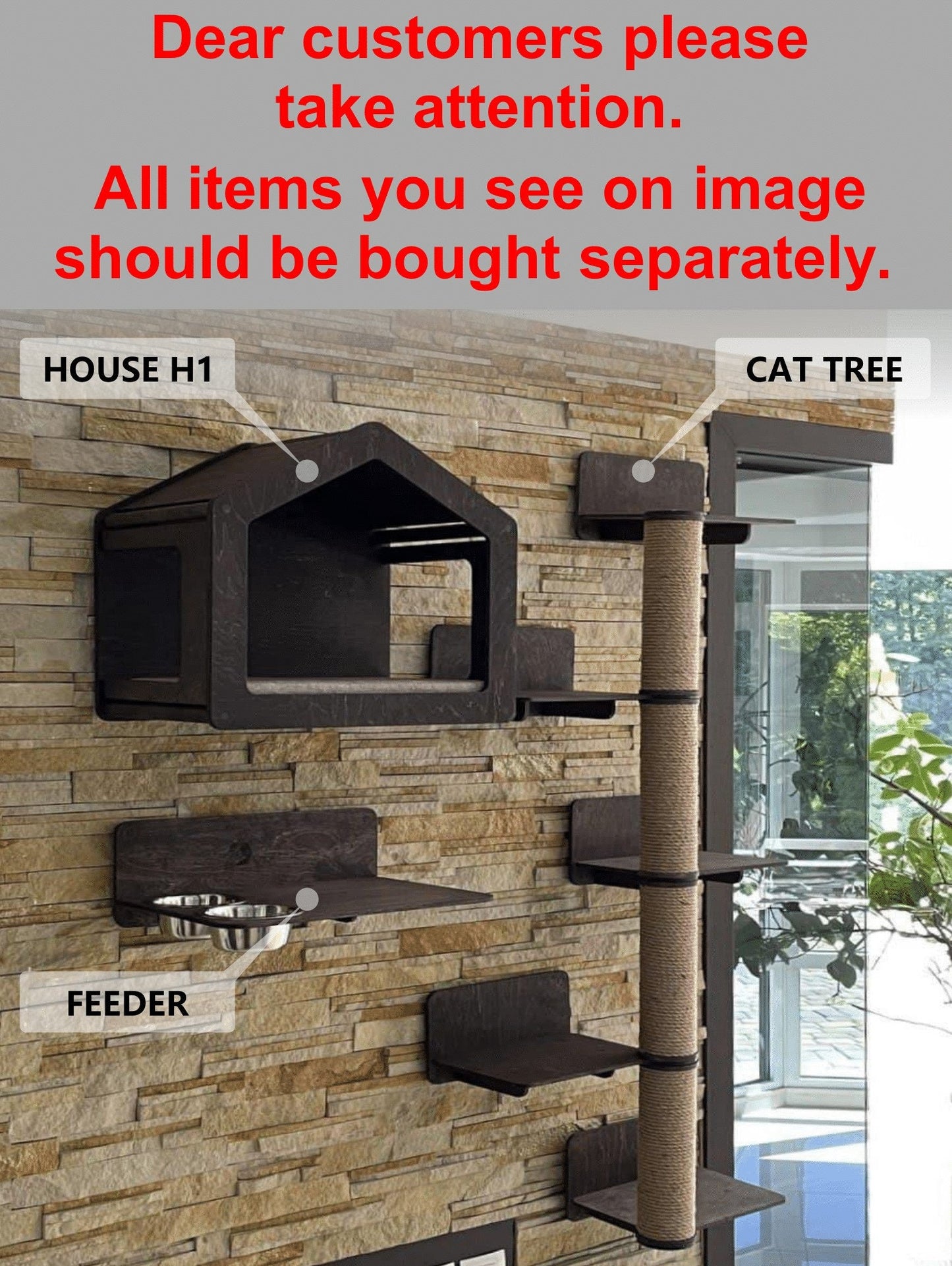 Cat House Cat Bed Luxury Cat Furniture Wall Mounted Cat Bed Shelves Cat Wall Shelf Wooden Cat House Indoor Cat Wall Furniture for Cat Gift