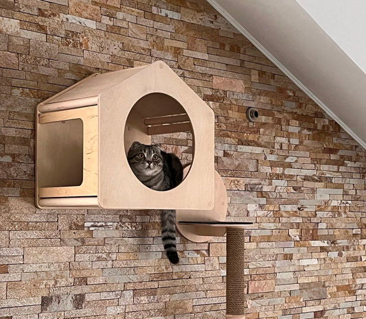 Cat House Cat Wall Furniture Wall Cat Bed Cat Beds Modern Cat House Wooden Cat Bed Furniture for Cat House for Cats Gift for Cat Lover