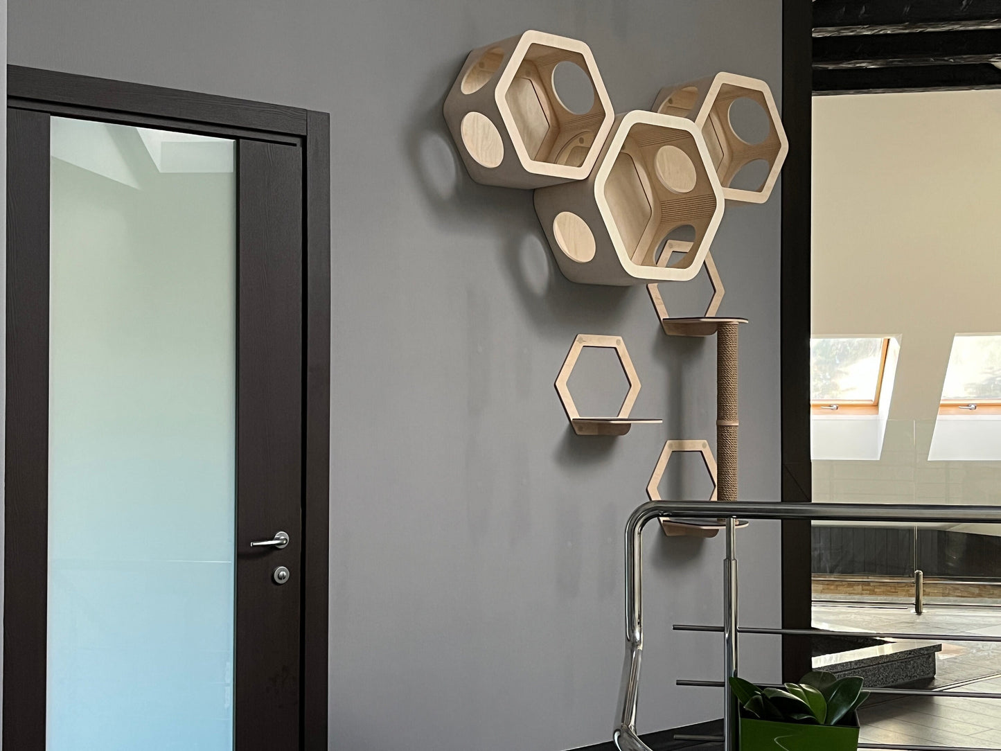 Modern cat furniture Wall cat tree Cat wall shelves Unique cat bed New cat gift Cat climb wall Cat hexagon Cat shelf Cat tunnel Cat gym Cats