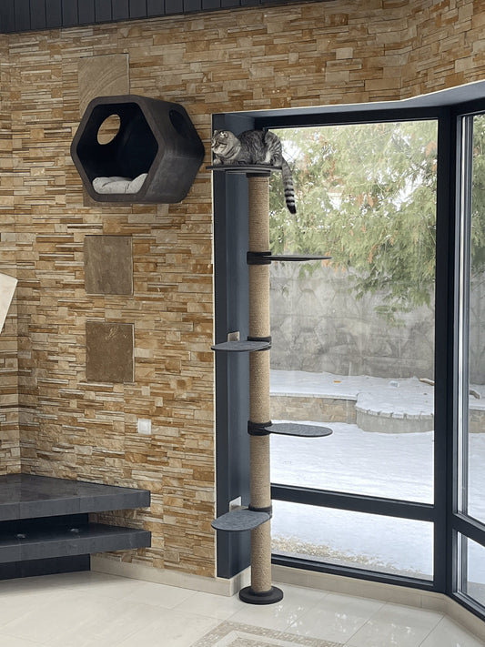Cat Tree | Wall Cat Furniture | Wall Cat Scratcher | Cat Steps | Cat Shelf Bed | New Christmas Gifts for Cats | Wooden Cat Toys for Wall